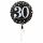 Fóliový balonek č. 30 - černý, kulatý, 43 cm