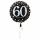 Fóliový balonek č. 60 - černý, kulatý,  45 cm
