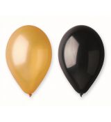 Balónky metalické zlaté a stříbrné, 25 cm , 5 ks