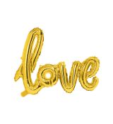 Fóliový balónek nápis LOVE 73 x 59 cm, zlatý