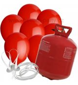 Helium 30 + 30 červených balónků