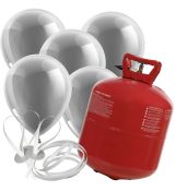 Helium Balloon Time 50 + 30 stříbrných balónků 30 cm