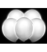 LED balónek bílý 5 ks, 30 cm