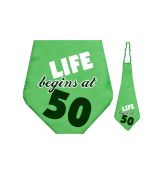 Párty kravata 50.narozeniny - zelená, 59 cm