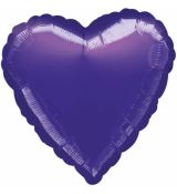 Fóliový balónek - srdce fialové