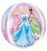 Princess foliový balonek, průsvitný, 38 x 40 cm