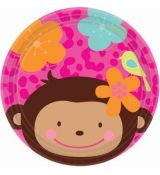 Monkey Love talířky 8 ks, 23 cm