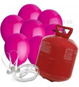 Helium Balloon Time + 30 růžových balónků