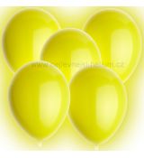 bíle svítící LED balónek žlutý 5 ks