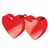 Závaží na balónky srdce červené, 2 ks spojené