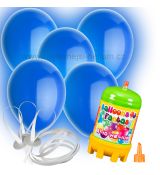 Helium Balloons Fantasy + 15 barevně blikajících LED balónků modrých