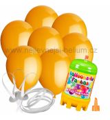 Helium Balloons Fantasy + 15 barevně blikajících LED balónků oranžových