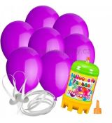 Helium Balloons Fantasy + 15 barevně blikajících LED balónků fialových
