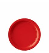Červené talířky papírové  8 ks, 23 cm
